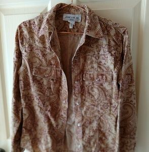 Joneswear corduroy shirt with snaps size 4